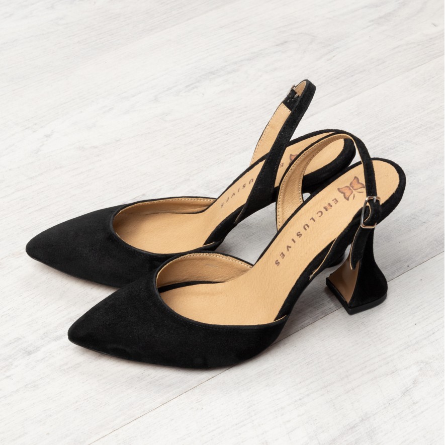   Sandale - Evi - Velur black - 8cm